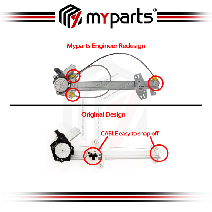 Door Window Regulator REAR (With Motor)