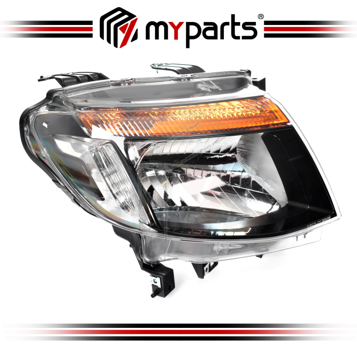 TYC Fits Ford Ranger PX 2011~2015  XL Wildtrak | Headlight Head Light Front Lamp (Black) | RH RHS Right Hand (Driver Side)