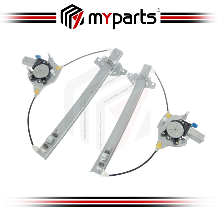 Myparts Fits Hyundai Accent 4 Door Sedan 2000~2006 | REAR Electric Power Window Regulator (With Motor) | Set Of LH Left + RH Right