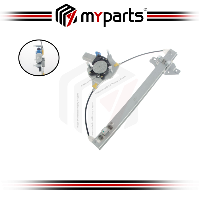 Myparts Fits Hyundai Accent 4 Door Sedan 2000~2006 | REAR Electric Power Window Regulator (With Motor) | RH Right Hand (Driver Side)