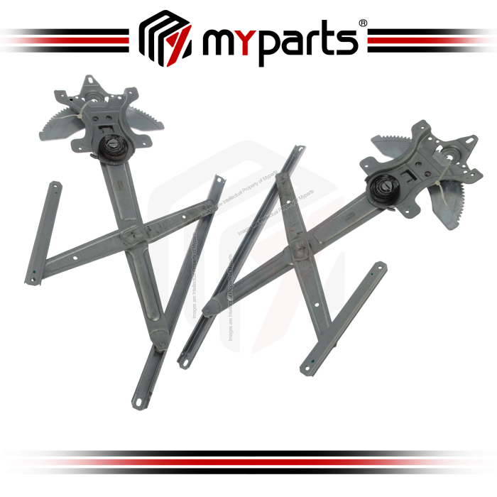 Myparts Fits Toyota Landcruiser FJ80 Series 1990~1998 | FRONT Electric Door Window Regulator No Motor | Set Of LH LHS Left Hand + RH RHS Right Hand