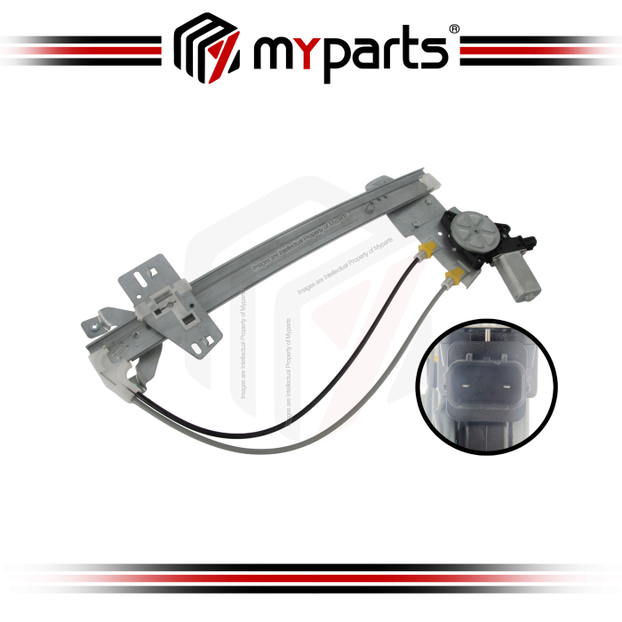 Myparts Proton Perdana Sedan 2013~2016 Rear Power Window Gear Regulator Door With Motor | LH LHS Left Hand (Passenger Side)