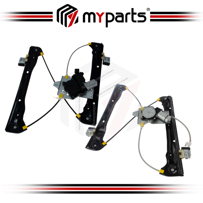Myparts Fits Chevrolet Cruze JG JH 2010~2015 | FRONT Electric Power Door Window Regulator | Set LH LHS Left (2Pins Motor) + RH RHS Right (7Pins Motor
