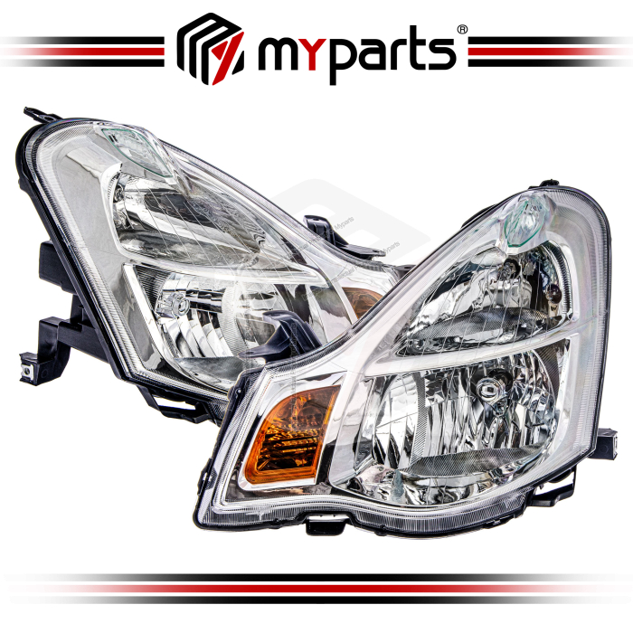 Head Light (Chrome) (Orange Signal) (Set LH+RH)