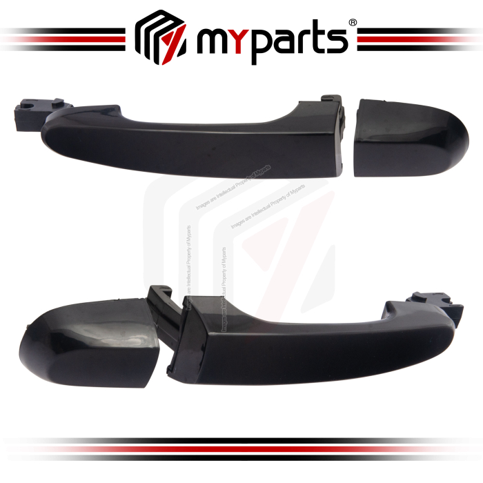 Door Handle Outer Black (REAR) (Set LH+RH)