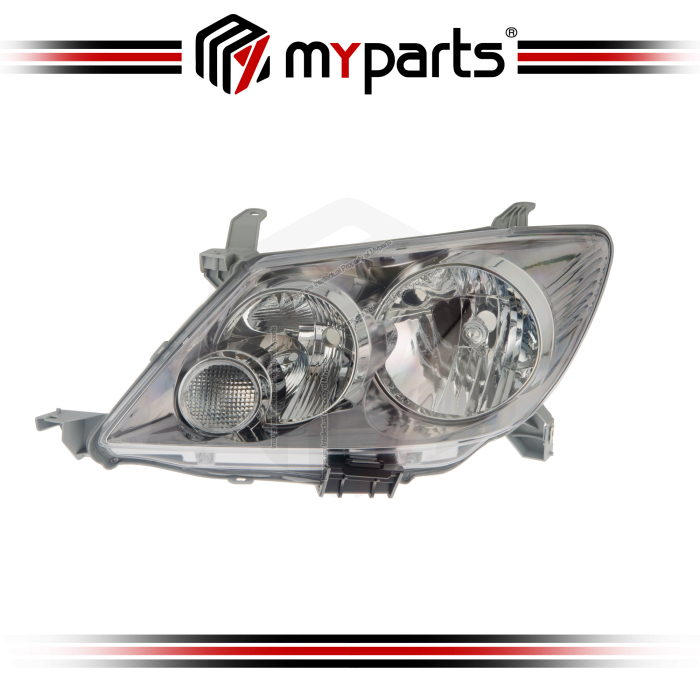 TYC Toyota Fortuner KUN50/60 TGN51/61 2005~2008 | Headlight Head Light Front Head Lamp (Tinted Chrome) | LH LHS Left Hand (Passenger Side)