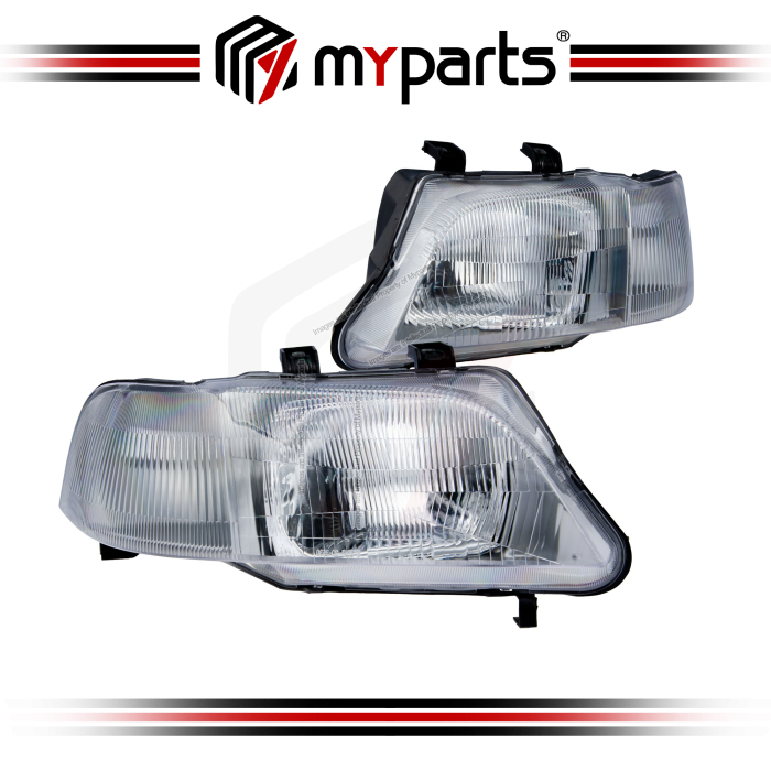TYC Fits Honda City SX Sedan 1996~1998 | Headlight Head Light Front Lamp (Forsted Lines Lens) | Pair LH LHS Left Hand + RH RHS Right Hand