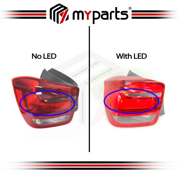 TYC Fits BMW 1 Series F20 Hatch 2011-2015 | Tail Light Rear Lamp (Non LED Type) |  Pair LH LHS Left Hand (Passenger) + RH RHS Right Hand (Driver)