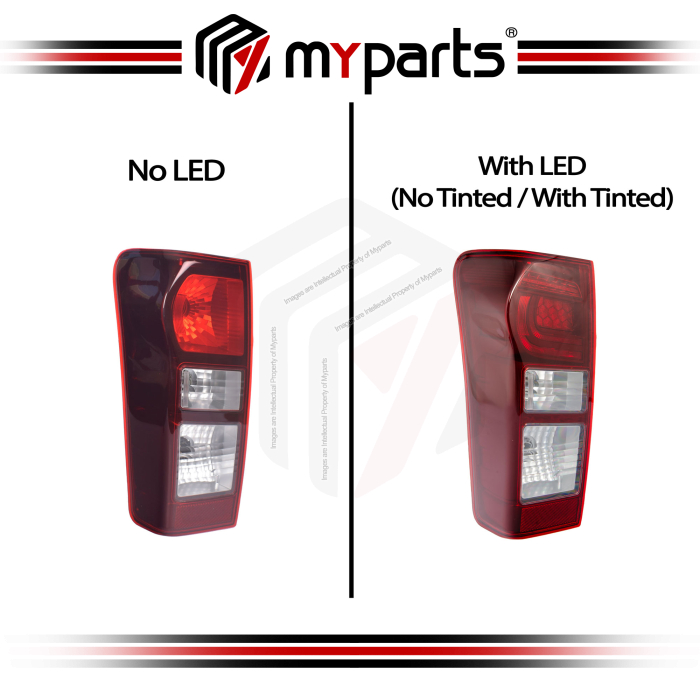 Tail Light No LED OR With LED CC No/With Tinted (VAR)