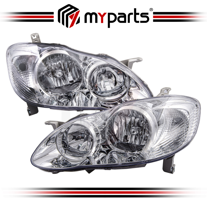 Head Light (Chrome) (China) (Set LH+RH)