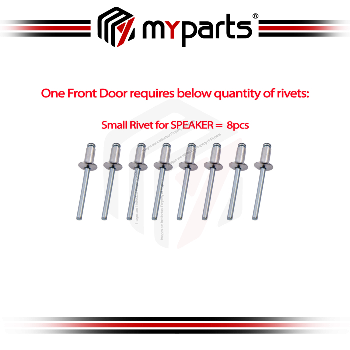 Window Regulator Rivet (For Speaker Use = 8 Pcs)