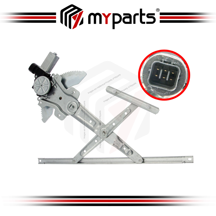 Door Window Regulator Front  (With 6Pins Motor)