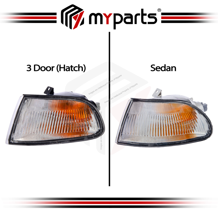 TYC Fits Honda Civic SR3 EG EH (Hatch) 1991-1995 Corner Lights Signal Turn Indicator Lamp | Pair LH Left (Passenger Side) + RH Right (Driver Side)
