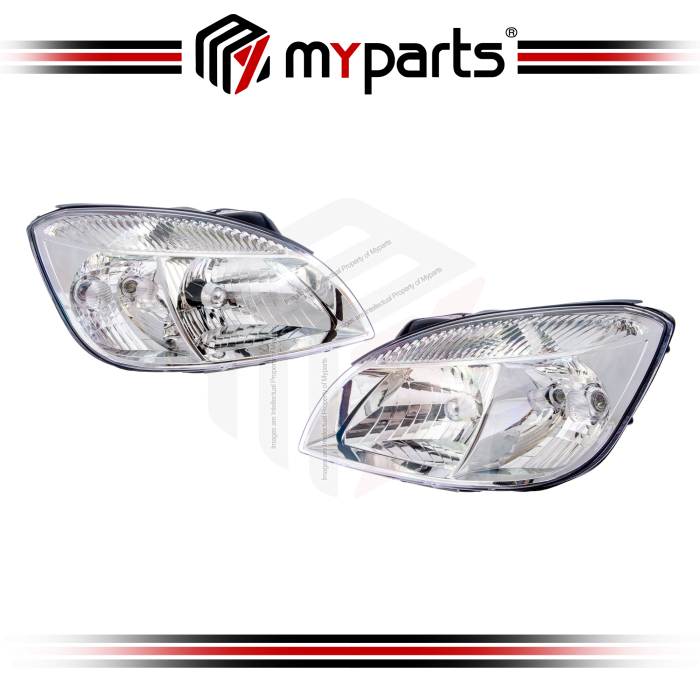 TYC Taiwan Fits Kia Rio JB 2006-2010 Headlamp Head Lamp Front Headlight Head Light | Set LH Left Hand Side + RH Right Hand Side