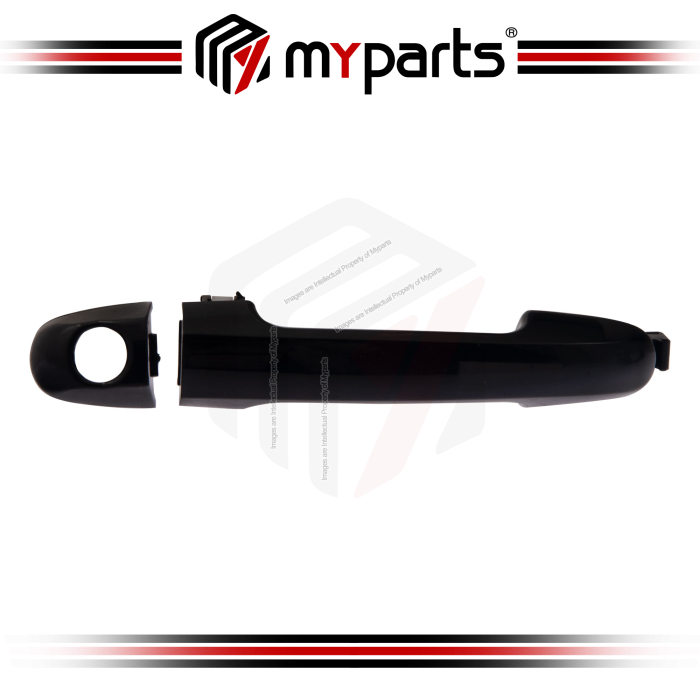 Door Handle Outer FRONT (Black, With Keyhole)