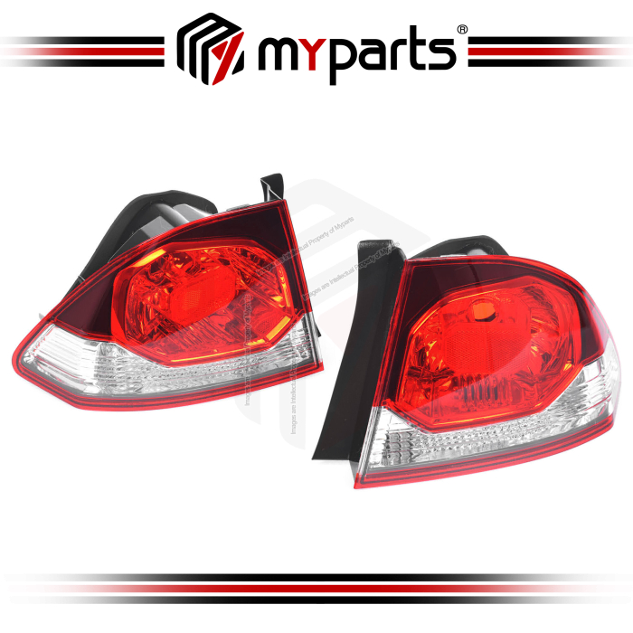 TYC Fits Honda Civic 4 Door Sedan FD Series 2 2009~2012 | Taillight Tail Light Rear Lamp | Pair LH Left Hand (Passenger) + RH Right Hand (Driver)