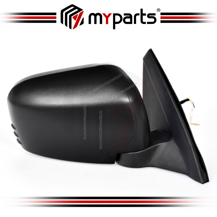 TYC Mitsubishi Triton L200 ML KA KB 2006~2015 Power Side Door Mirror (Black) | RH Right Hand (Driver Side)
