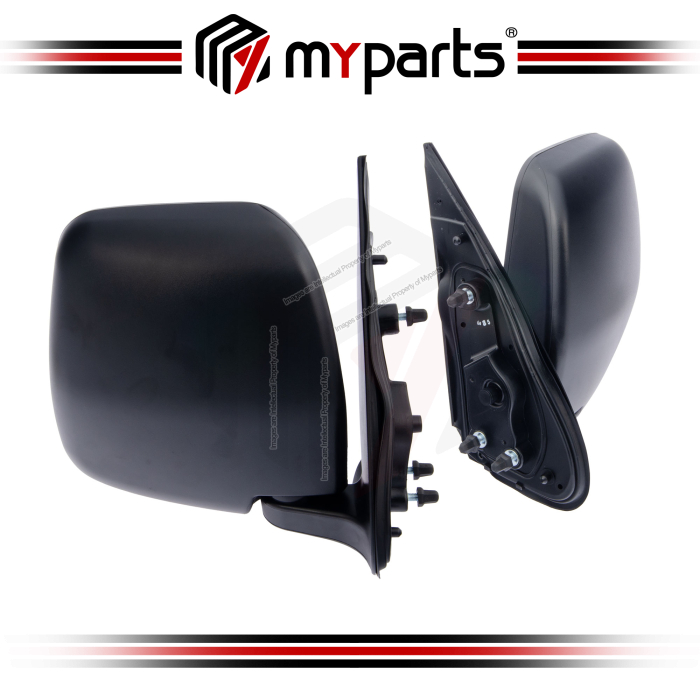 Myparts Fits Toyota Hiace Van KDH200 2005~2014 Manual Side Door Mirror (Black) | Pair LH Left Hand (Passenger) + RH Right Hand (Driver)