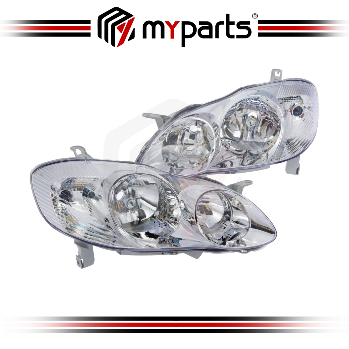 TYC Toyota Corolla Altis Sedan E120 Series 2001~2003 | Headlight Head Light Front Head Lamp | Pair LH Left Hand + RH Right Hand