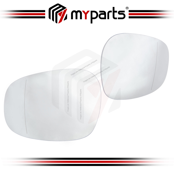 Side Door Mirror Glass (Clear Lens With Heater) (Set LH+RH)