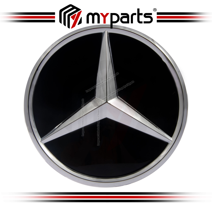Myparts Mercedes Benz GLS-Class X166 2016-2019 (Chrome 3D No LED) Front Logo Emblem Grille Badge | 1 Unit