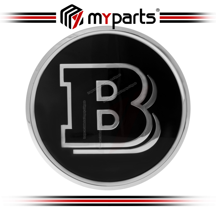 Myparts Mercedes Benz GLS Class X166 2016-2019 (Chrome&Chrome) Front Logo Emblem Grille Badge | 1 Unit