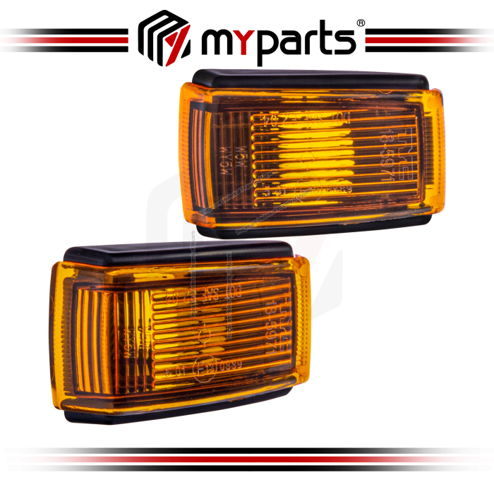 TYC Volvo 9-60 1991-1996 (Amber) Flasher Fender Side Light Turn Indicator Lamp | Set LH Left + RH Right