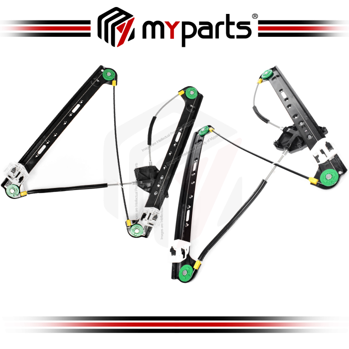 Myparts Fits BMW X3 E83 2004-2010 suv | FRONT Electric Power Door Window Regulator (Without Motor) | Set Of LH LHS Left Hand + RH RHS Right Hand