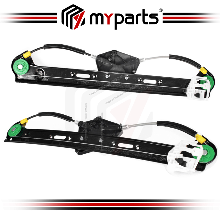 Myparts Fits BMW X3 E83 2004-2010 suv | REAR Electric Power Door Window Regulator (Without Motor) | Set Of LH LHS Left Hand + RH RHS Right Hand