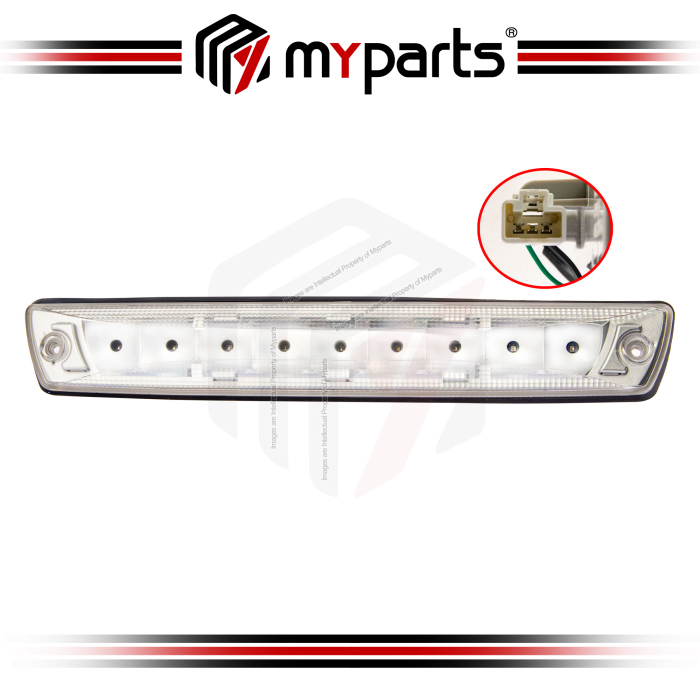Myparts Fits Isuzu DMAX D-Max Pickup Ute RA RC 2007-2012 (Clear, LED) 3rd Third Brake Lamp Light Tail Gate Lamp | 1 Unit
