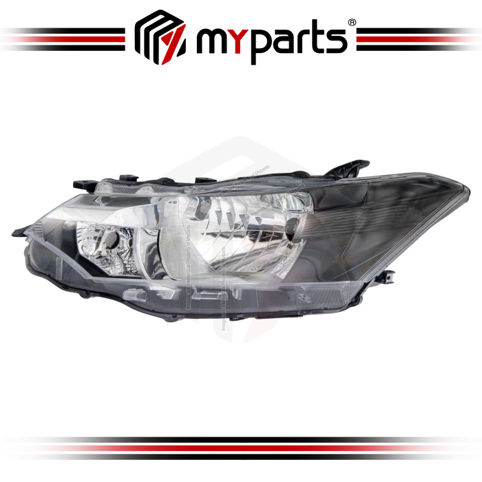 Myparts Fits Toyota Vios NCP150 1.5E 1.5J 2013-2018 (No Projector) Head Lamp Headlamp Front Head Light Headlight | LH Left Hand