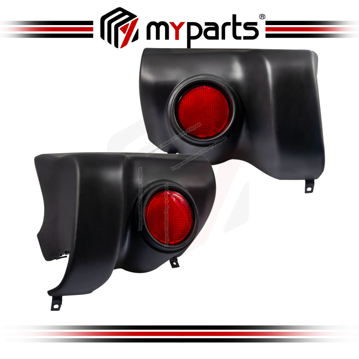 Myparts Mitsubishi Triton L200 ML KA KB 2006-2015 Rear Bumper Side End (With Reflector) Bumper Belakang  | Set LH Left Hand Side + RH Right Hand Side