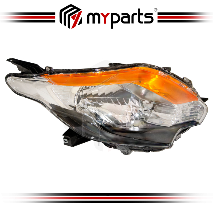 Myparts Fits Mitsubishi Triton Ute MQ KJ KK KL 2015-2018 | (Halogen Black Bezel) Headlight Head Light Front Lamp | RH RHS Right Hand (Driver Side)