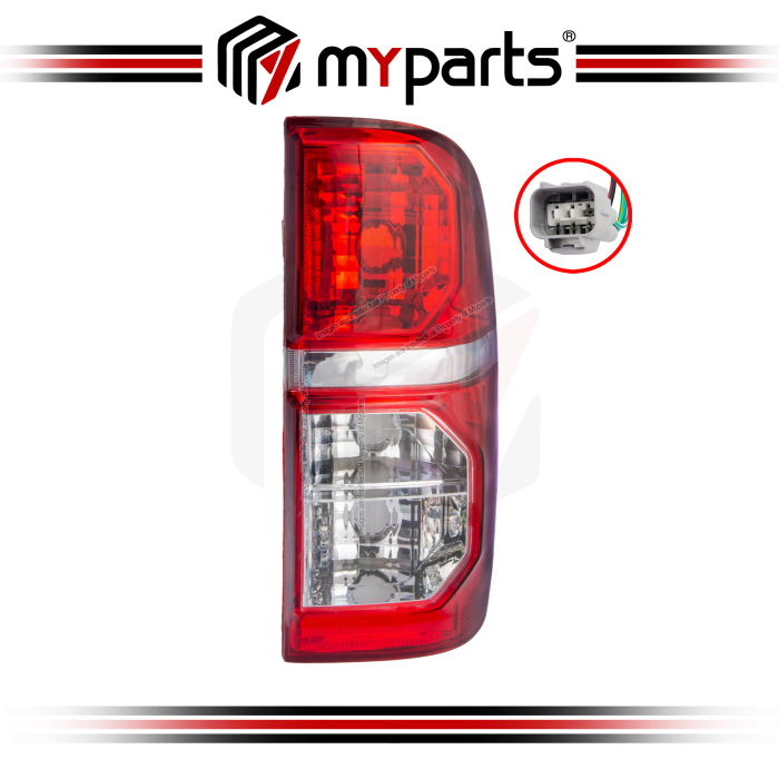 Myparts Toyota Hilux 2WD 4WD Ute 2011-2015 Taillight Tail Light Rear Lamp E Mark Type | RH RHS Right Hand (Driver Side)