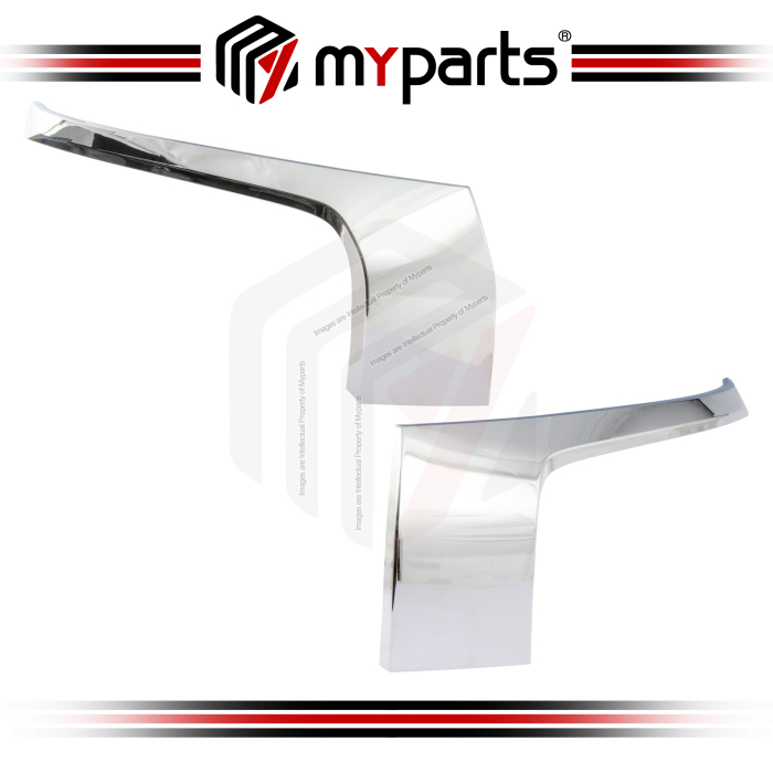 Mitsubishi Triton LC MV 2023-On (Low Spec, Chrome) Bumper Front Strip Mould | Set LH Left Hand Side + RH Right Hand Side