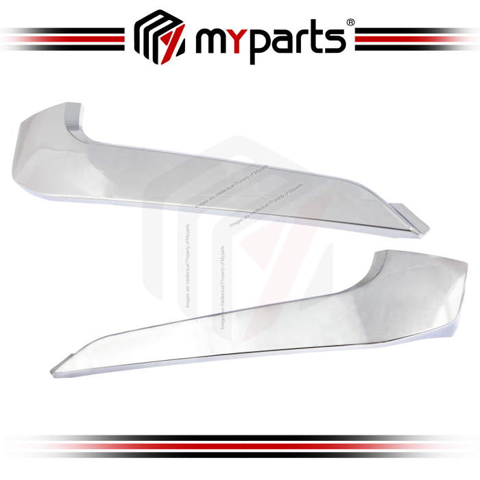 Myparts Fits Mitsubishi Triton MQ KJ KK KL 2019-2023 (High Spec) LOWER Bumper Front Strip Mould  | Set LH Left Hand Side + RH Right Hand Side