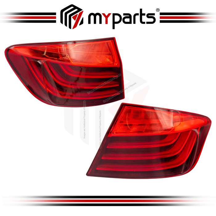 Myparts BMW 5-series F10 2013-2016 Outer Tail Lamp Tail Light TailLamp Taillight Rear Lamp | Pair LH LHS Left (Passenger) + RH RHS Right (Driver)