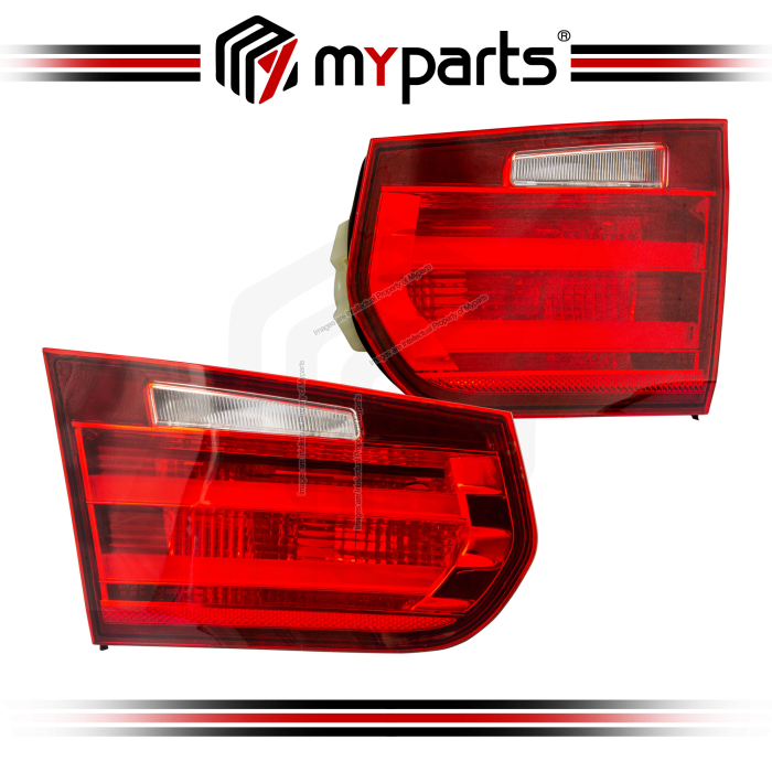Myparts BMW 3 Series F30 F31 Series 1 2012-2015 | Inner Boot Lid Trunk Taillight Inner Tail Light Tail Lamp | Pair LH Left Hand (Passenger) + RH Right