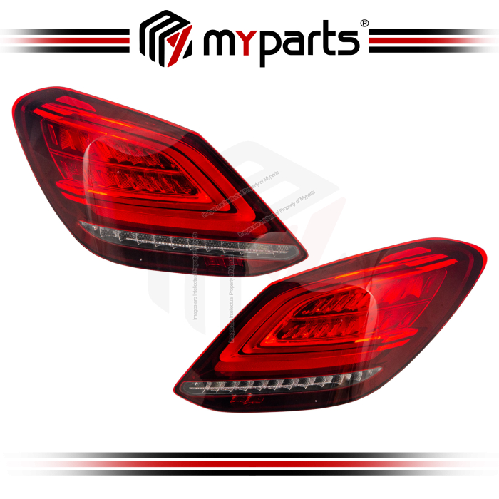 Myparts Mercedes-Benz C-class W205 Facelift 2018-2021 Tail Lamp Tail Light TailLamp Taillight Rear Lamp | Pair LH Left (Passenger) + RH Right (Driver)