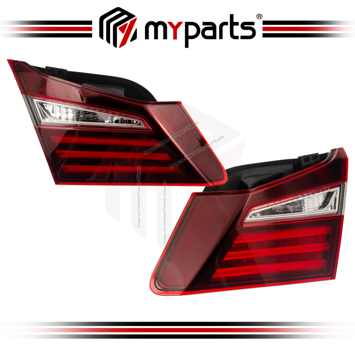 Myparts Honda Accord CR T2A Facelift 2016-2019 Inner LED Taillight Tail Light Rear Lamp | Pair LH Left (Passenger) + RH Right (Driver)