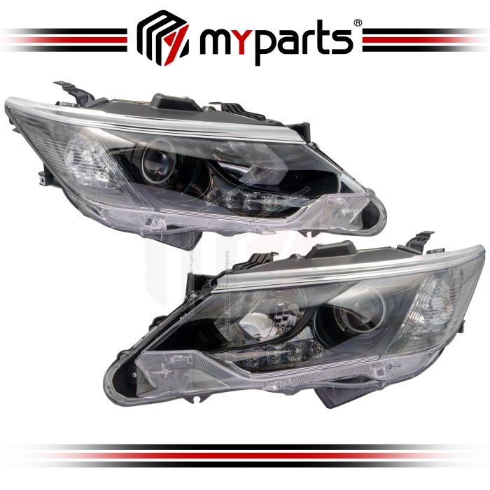 Myparts Fits Toyota Camry ACV51 ASV51 Facelift 2015-2018 (HID) Head Lamp Headlamp Light Headlight Front Light | Set LH Left Hand + RH Right Hand