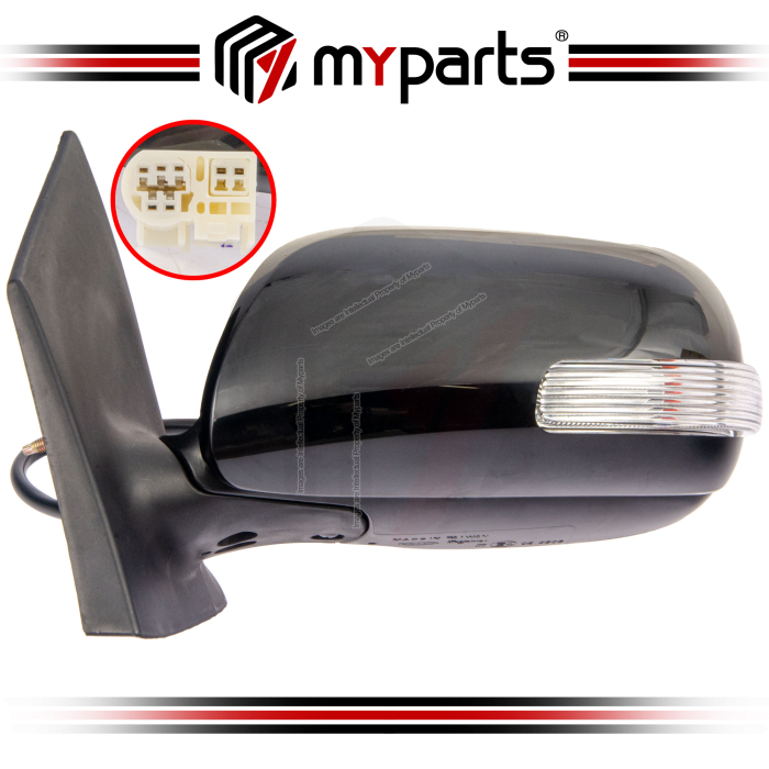 TYC Fits Toyota Vios NCP93 2007.10-2013.10 Electric Side Door Mirror (With Signal, With Auto Flip, 7 Wires) | LH Left Hand (Passenger)