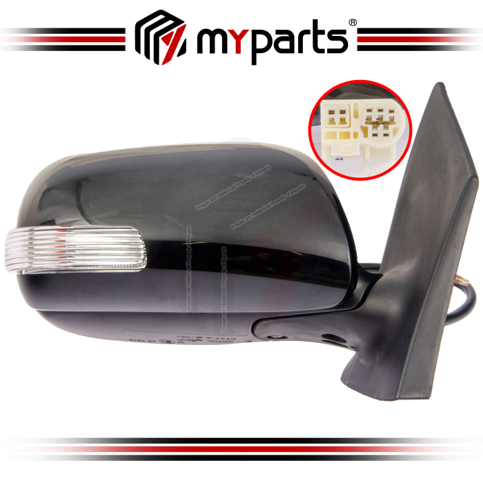 TYC Fits Toyota Vios NCP93 2007.10-2013.10 Electric Side Door Mirror (With Signal, With Auto Flip, 7 Wires) | RH Left Hand (Driver)