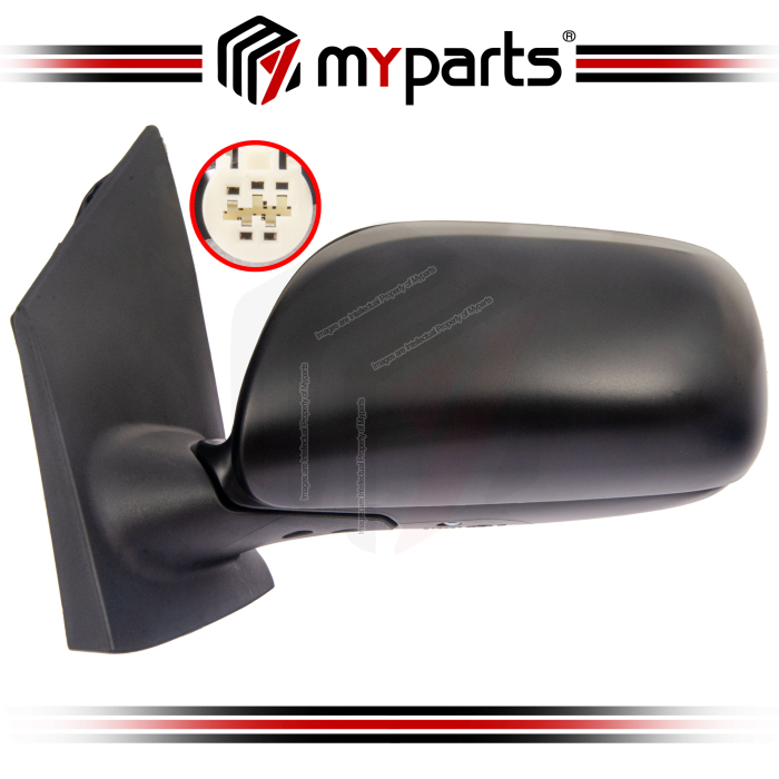 TYC Fits Toyota Vios NCP93 2007.10-2013.10 Electric Side Door Mirror (No Signal, No Auto Flip, 3 Wires) | LH Left Hand (Passenger)