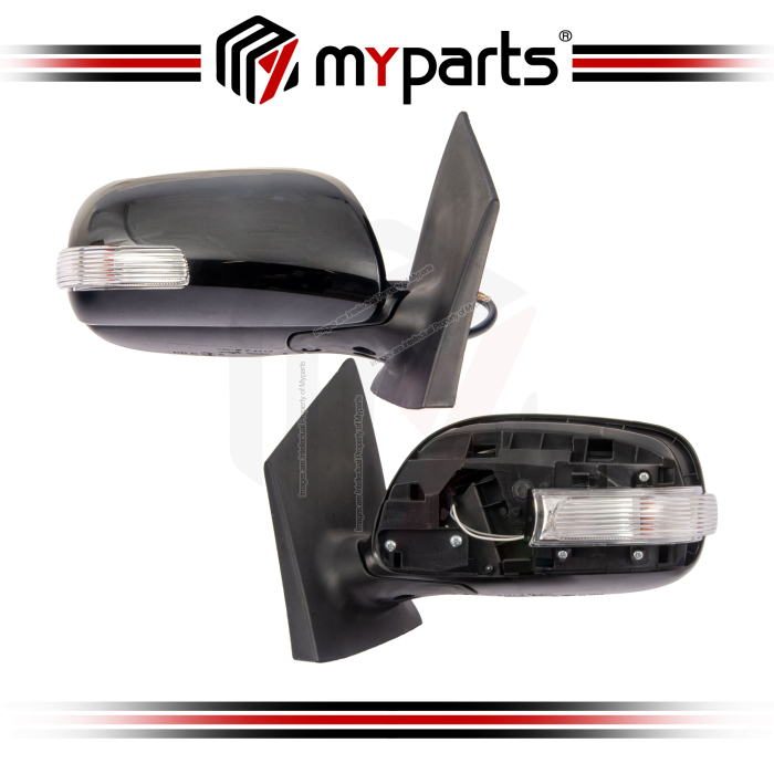 TYC Fits Toyota Vios NCP93 2007.10-2013.10 Electric Side Door Mirror (With Signal, With Auto Flip, 7 Wires) | Set LH Left Hand + RH Right Hand