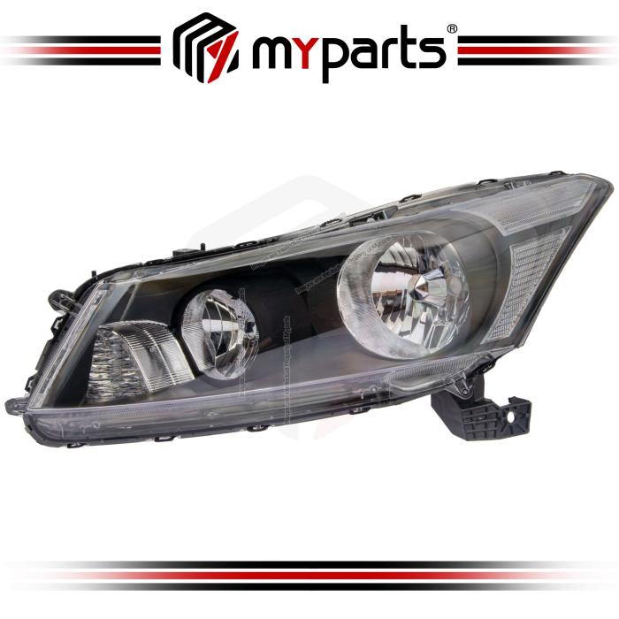 Myparts Fits Honda Accord TAO TA0 CP 2008-2013 (Black) (2.0 Halogen) Head Lamp Head Light Front Light Lamp | LH Left Hand (Passenger Side)