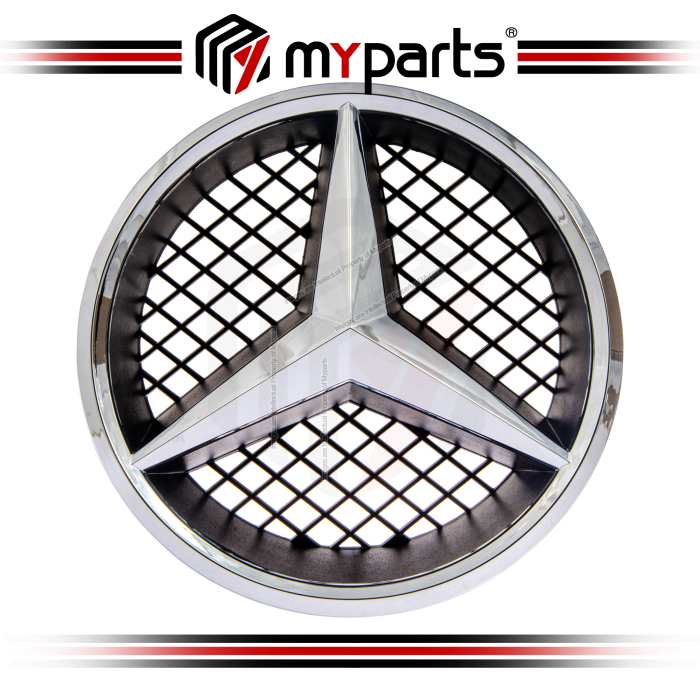 Myparts Mercedes Benz Vito V220 V250 W447 2014-2019 (Chrome No LED) Front Logo Emblem Grille Badge | 1 Unit