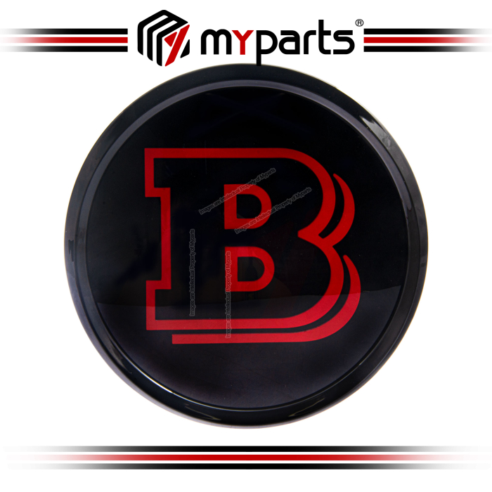 Myparts Mercedes Benz C Class W204 2007-2014 (Black & Red) Front Logo Emblem Grille Badge | 1 Unit