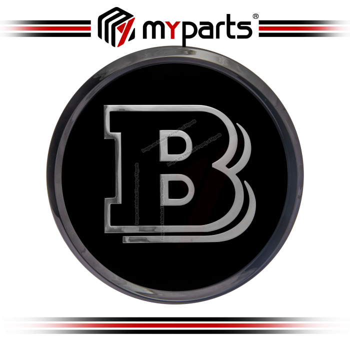 Myparts Mercedes Benz C Class W205 2014-2018 (Black & Chrome) Front Logo Emblem Grille Badge | 1 Unit