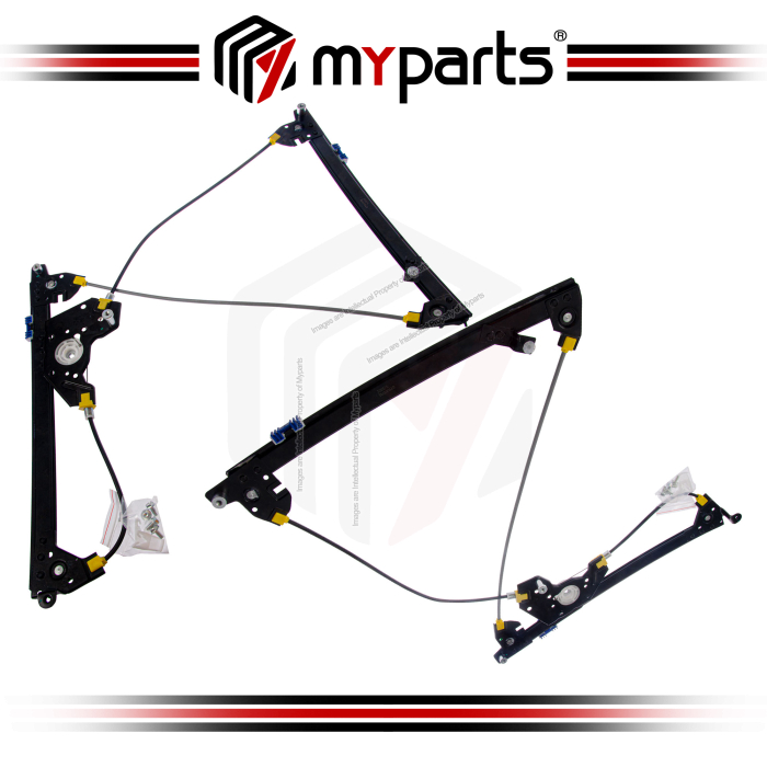 Myparts Renualt Megane BFB 2016-2024 | Front (4 Door, No Motor) Power Window Gear Regulator Door | Set LH Left Hand Side + RH Right Hand Side